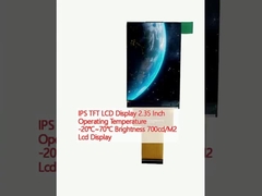 IPS TFT LCD Display 2.35 Inch Operating Temperature -20℃~70℃ Brightness 700cd/M2 Lcd Display