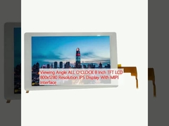 Viewing Angle ALL O'CLOCK 8 Inch TFT LCD 800x1280 Resolution IPS Display With MIPI Interface