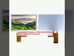 Industrial LCD Monitor ODM RGB 800X480 Driver  650cd/㎡ luminance
